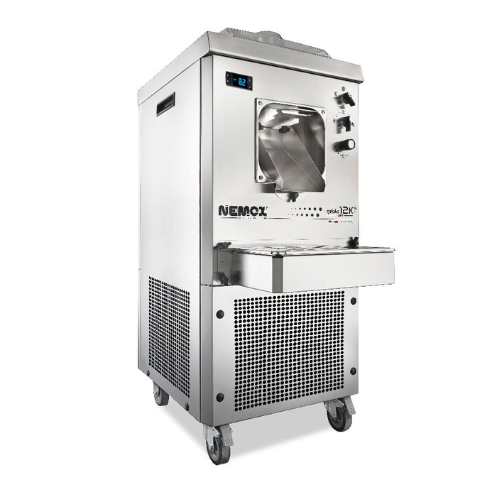 Nemox Premium Batch Freezer: Gelato 12K 120V 60Hz 1300W 1 Phase Heavy Duty Machine with Horizontal Extraction - Ideal for Ice Cream Makers!