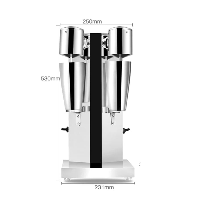 Commercial Double Head Milk Shake / Smoothie Machine (Blending + Stirring)