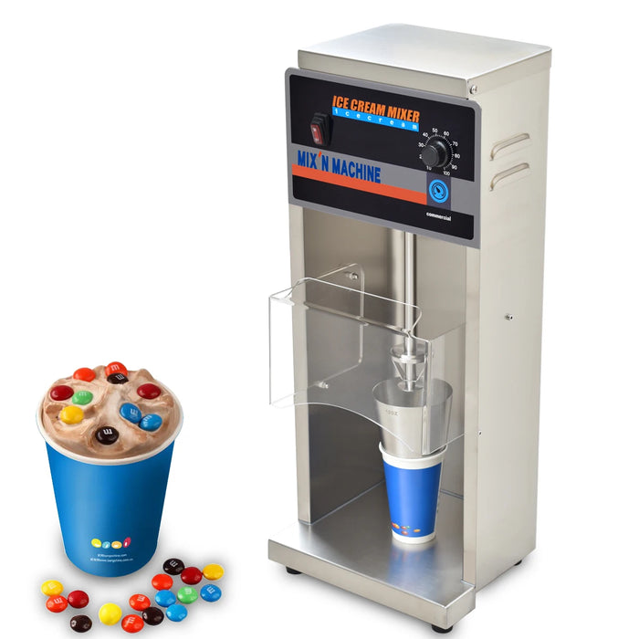 Ice Cream Mixer Milkshake Machine Cone-Shaped Agitator  Countertop Frozen Dessert Mixer  Blizzard Ice Cream Machine