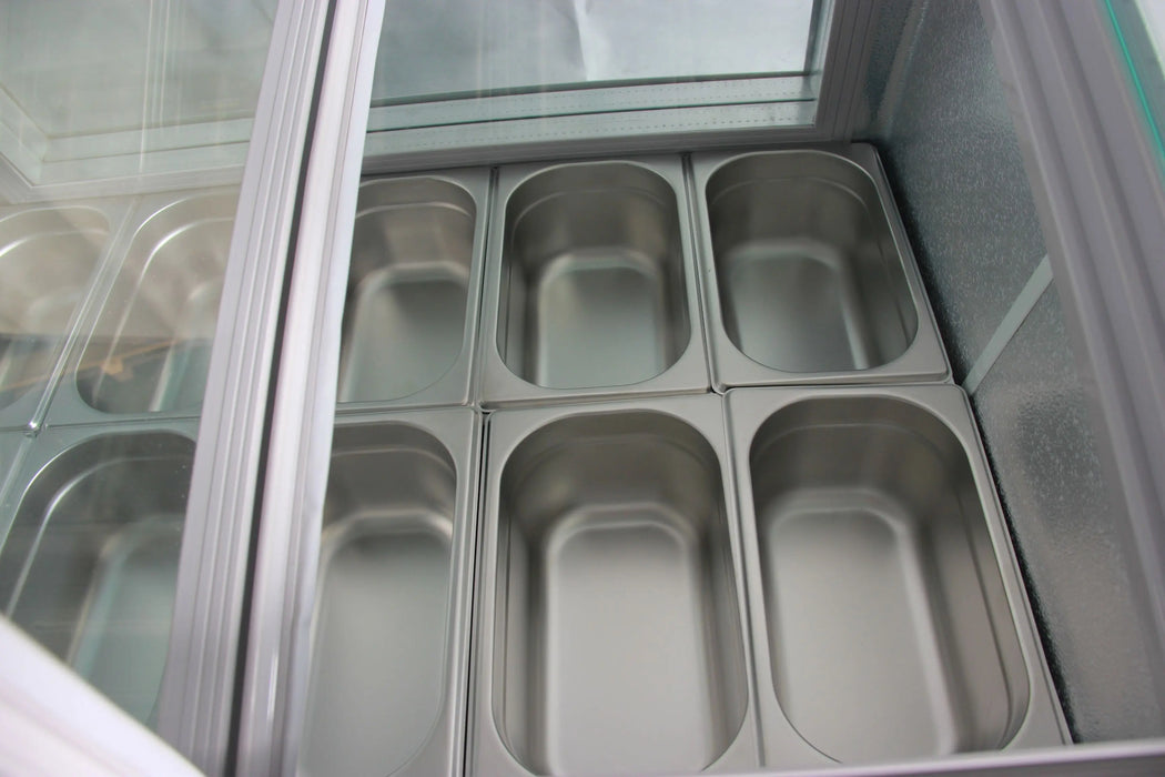 Universal 14 boxes/ 10 barrels Gelato Display Case ice cream Dipping Cabinet