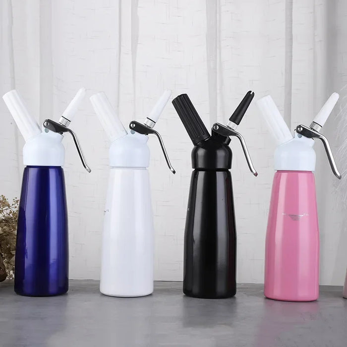 500ml Aluminum Cream Gun Chantilly Siphon Whipped Cream Dispenser Cream Foaming Gun Kitchen Accessories Tools ++Nozzle