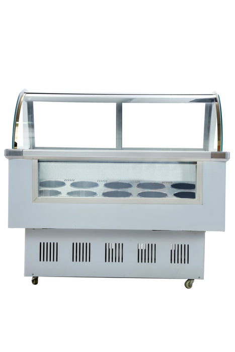 Universal 14 boxes/ 10 barrels Gelato Display Case ice cream Dipping Cabinet